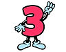 numero-3-letras-y-numeros-numeros-pintad