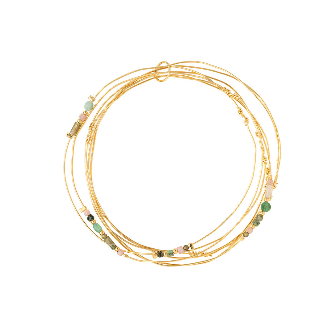 bracelet semainier doré à l'or 24 carats