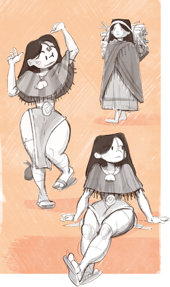 Mayan Girl sketches
