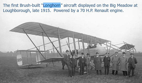 1915 - Longhorn aircraft on The Meadows