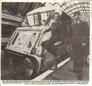 1989 - B-Rail Class 89 Loco named Avocet by Prime Minister Thatcher
