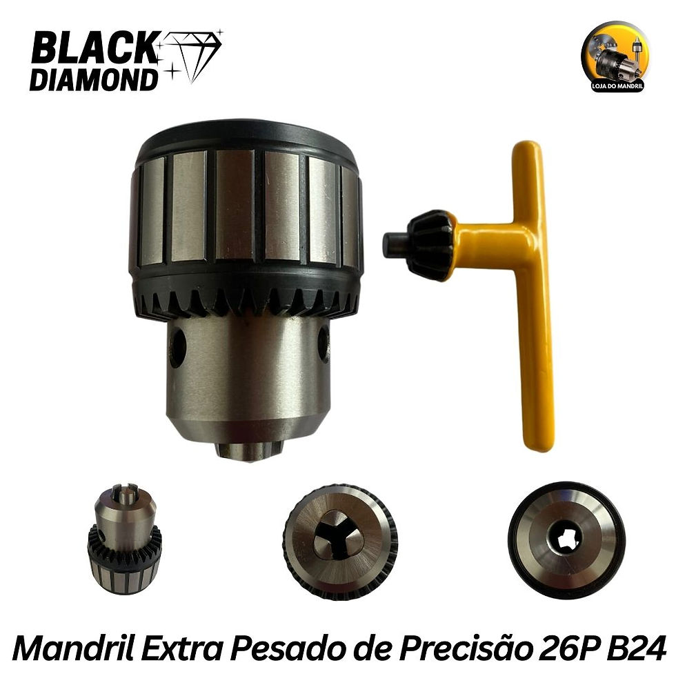 Mandril Extra Pesado Rolamentado de Precisão 26P B24 c/ Chave