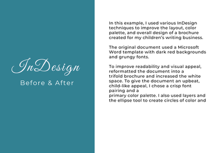InDesign Before & After