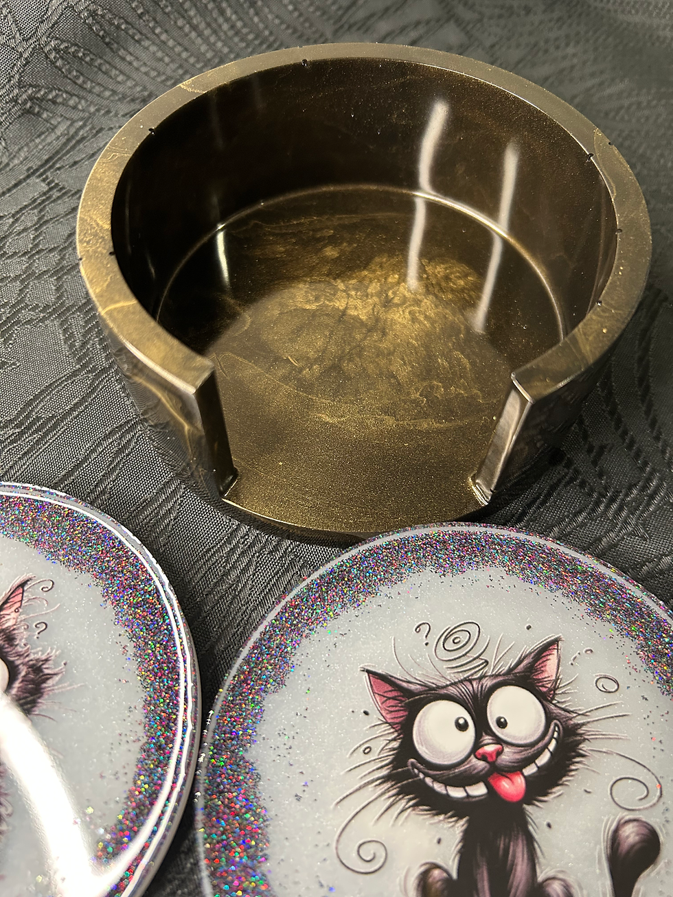Miniature : Lot de dessous de verre chat drôle