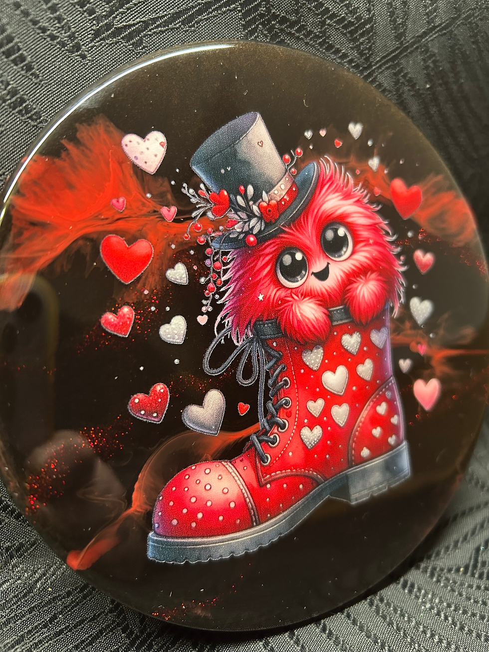 Miniature : Tableau monstre mignon rouge