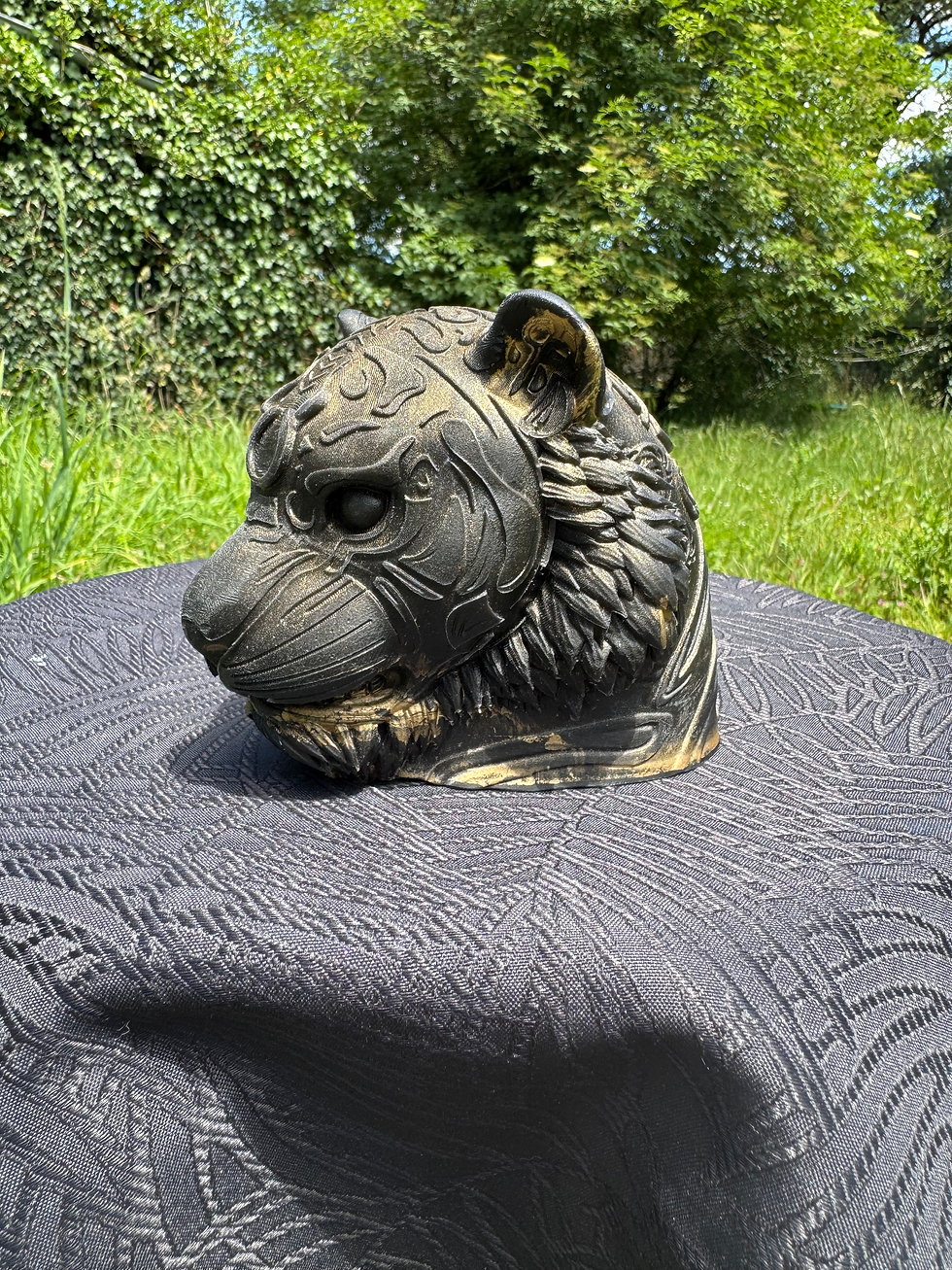 Tête de tigre décorative style tribal