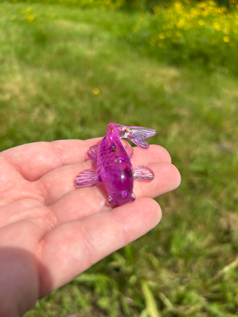 Miniature : Carpe koï en résine décorative