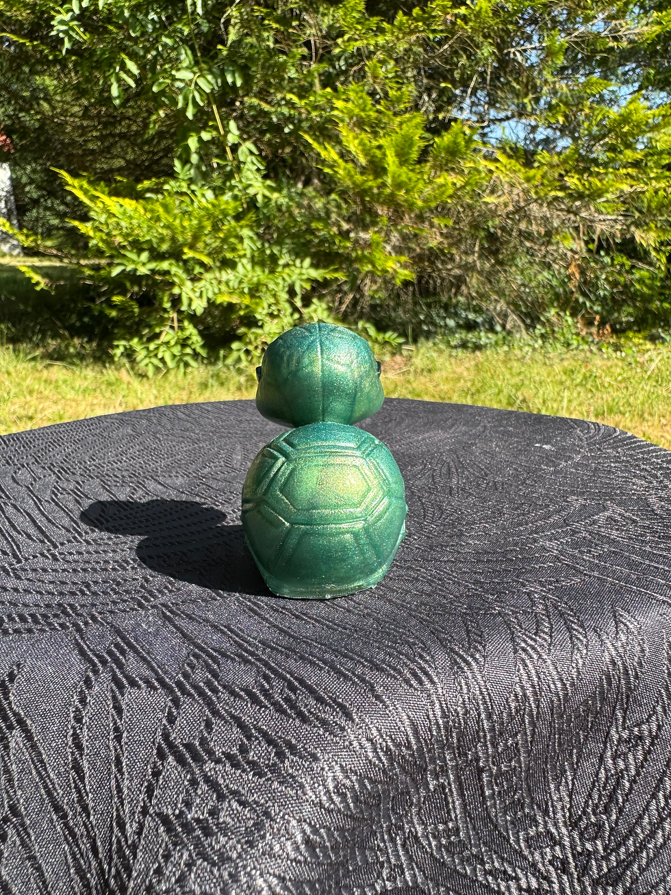 Miniature : Figurine humoristique tortue vénère en résine
