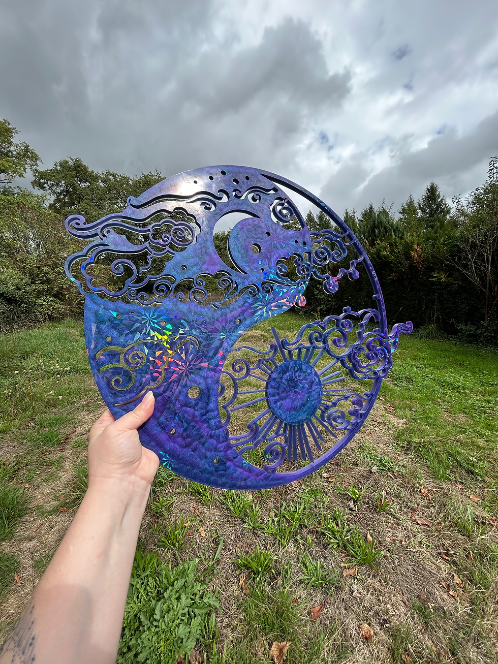 Miniature : Ying Yang XXl murale holographique en résine