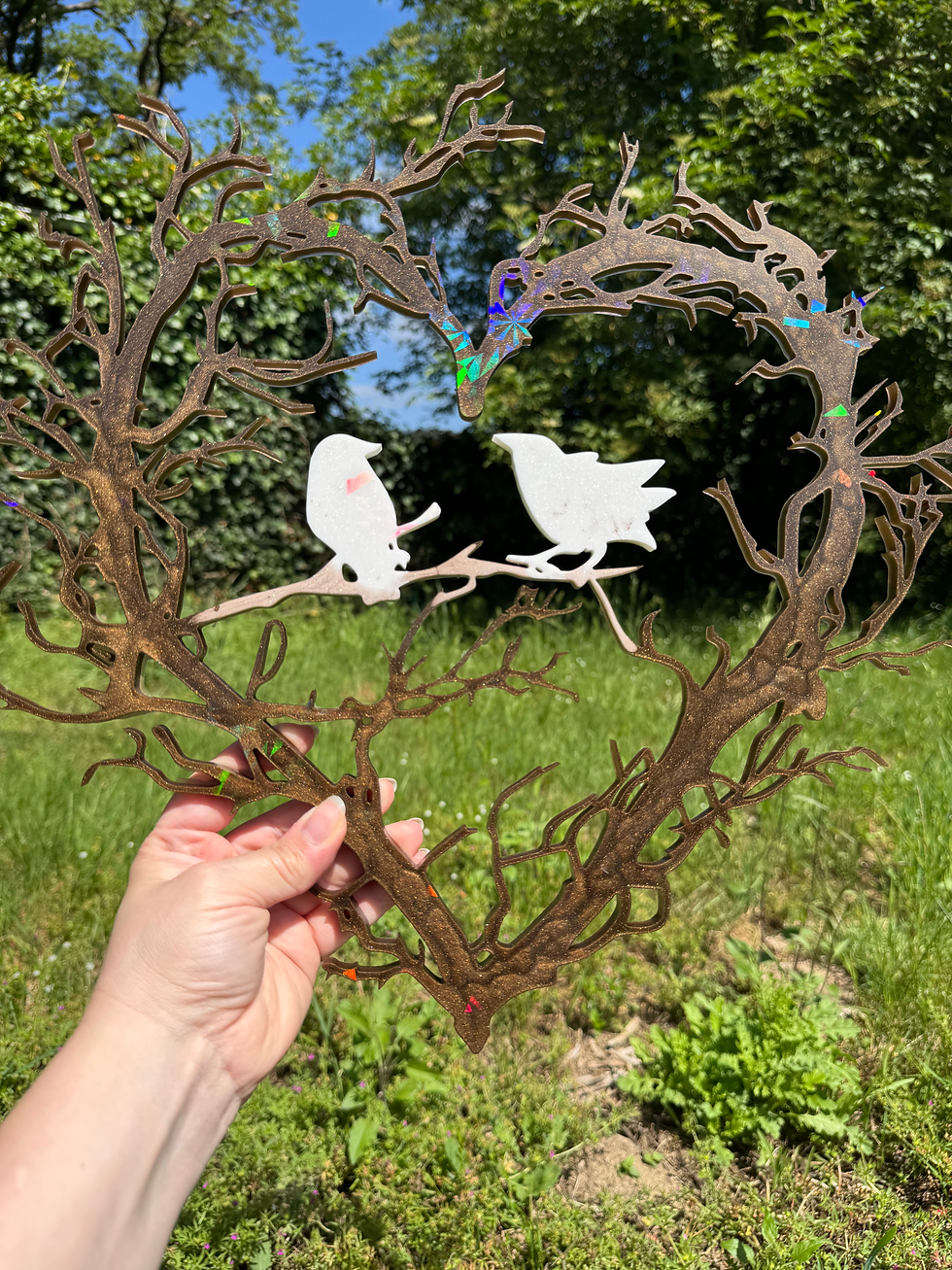 Miniature : Décoration originale d'un nid d'oiseau holographique