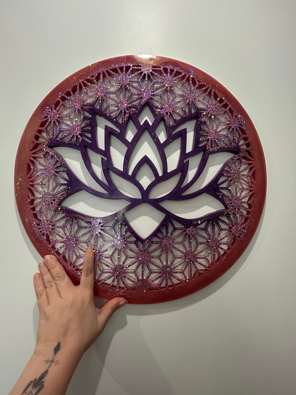 Miniature : Grand lotus XXl mural holographique
