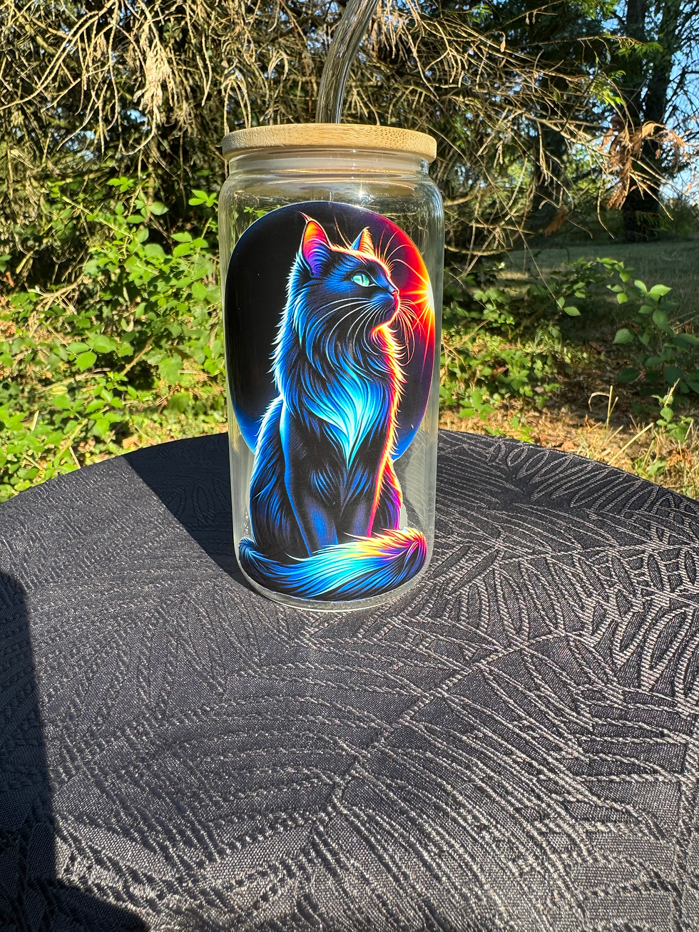 Verre à boire décoré
