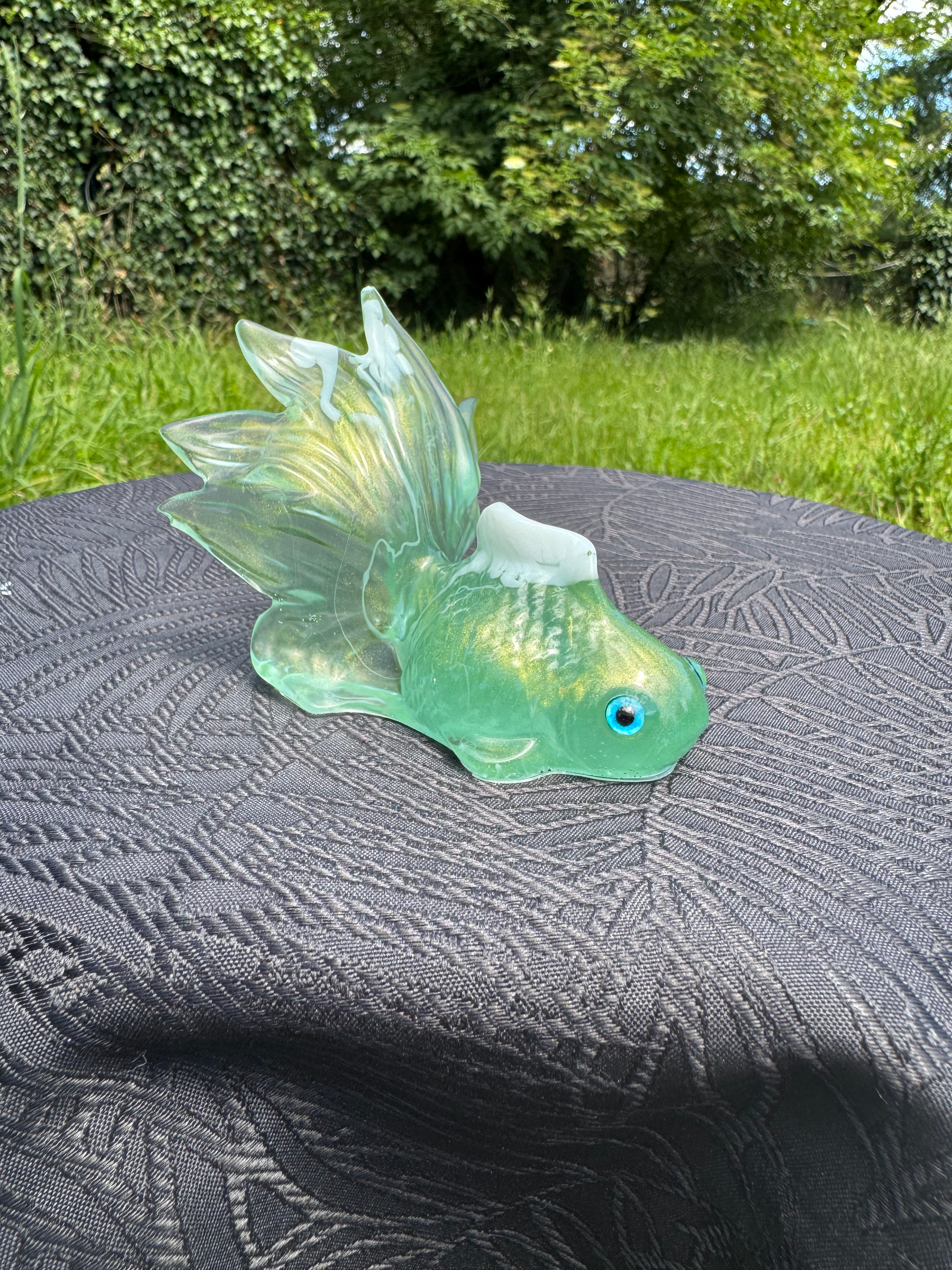 Poisson décoratif en résine
