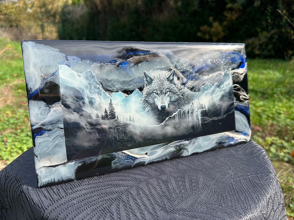 Miniature : Le loup blanc et son paysage mystique