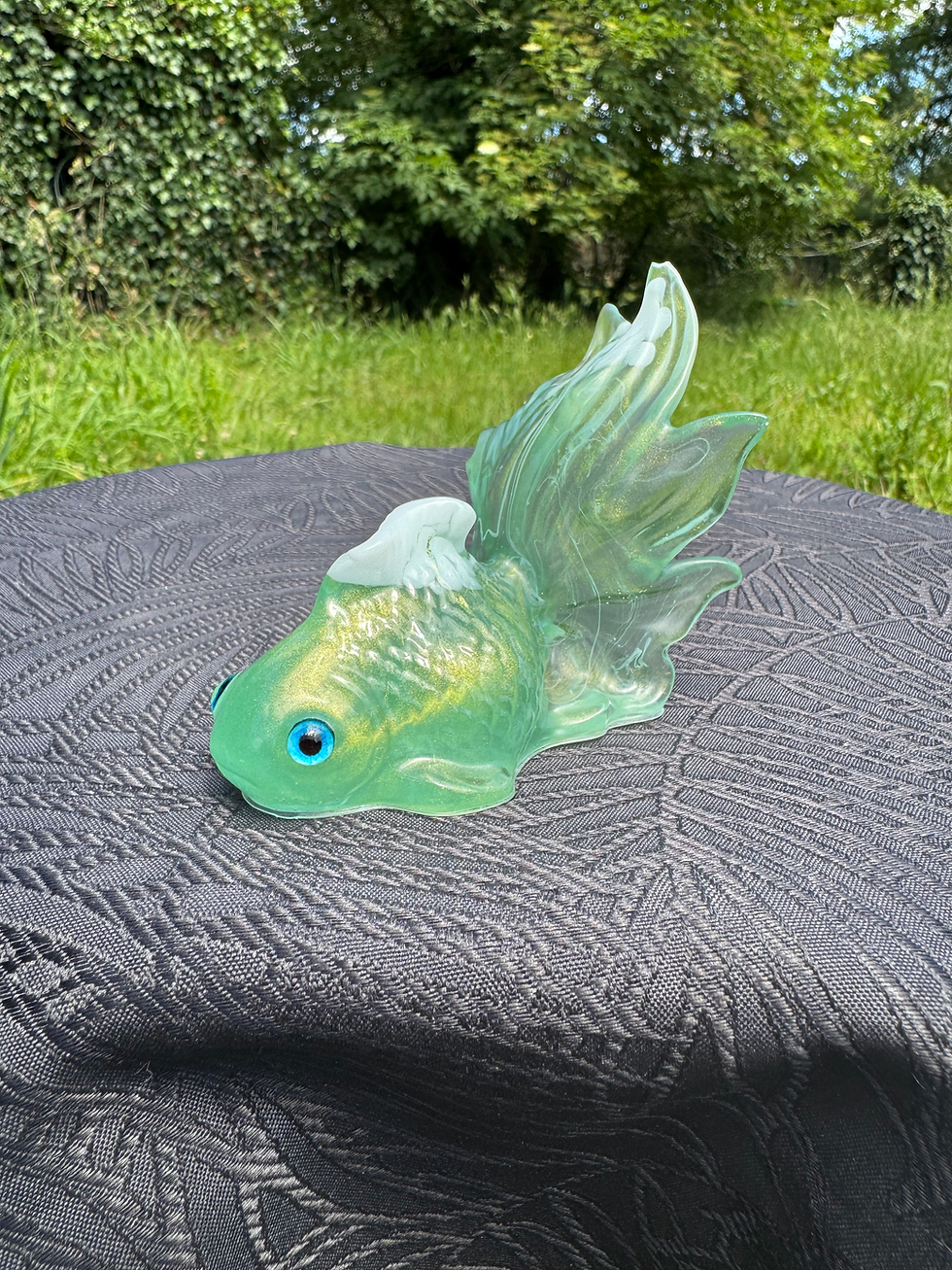 Poisson décoratif en résine