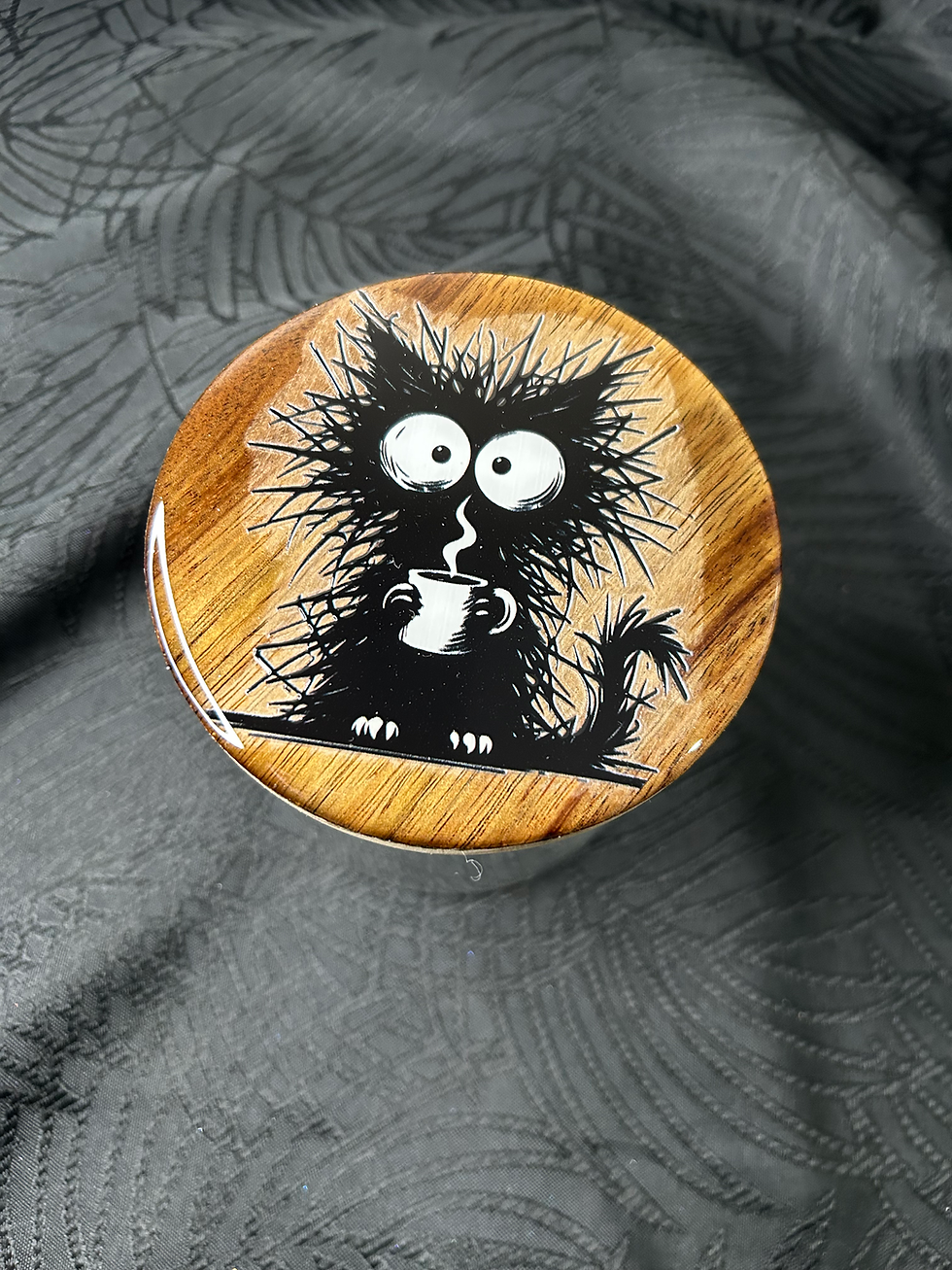 Miniature : Pot en verre chat