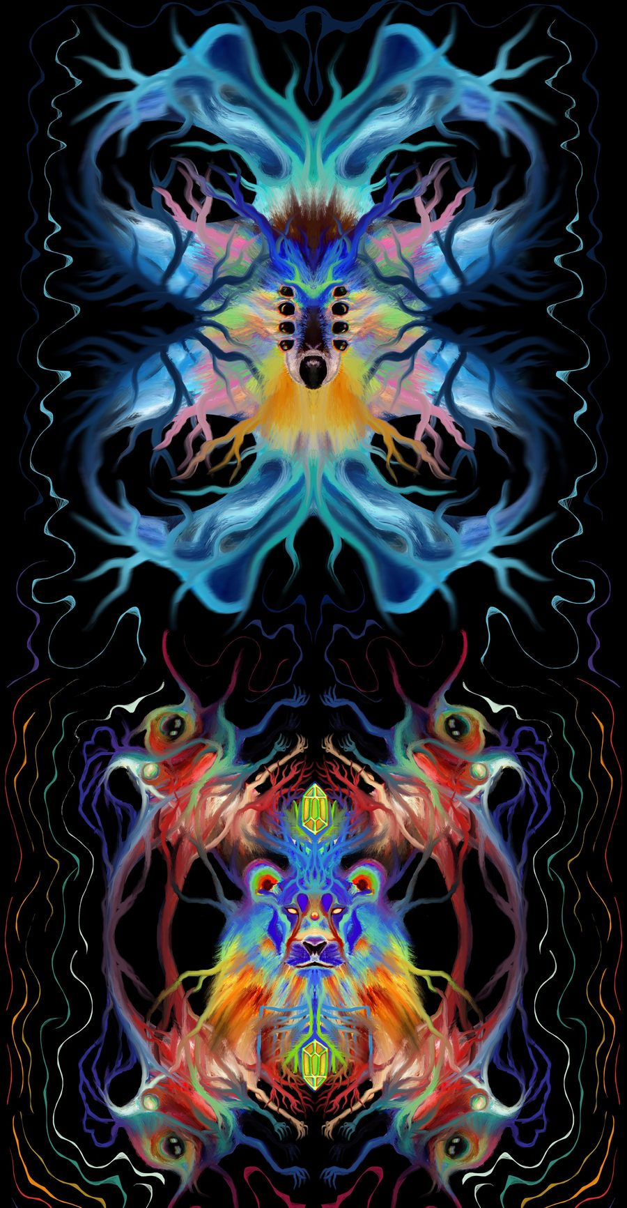 Art Panel Guardian Animals by Thomas Hanusek