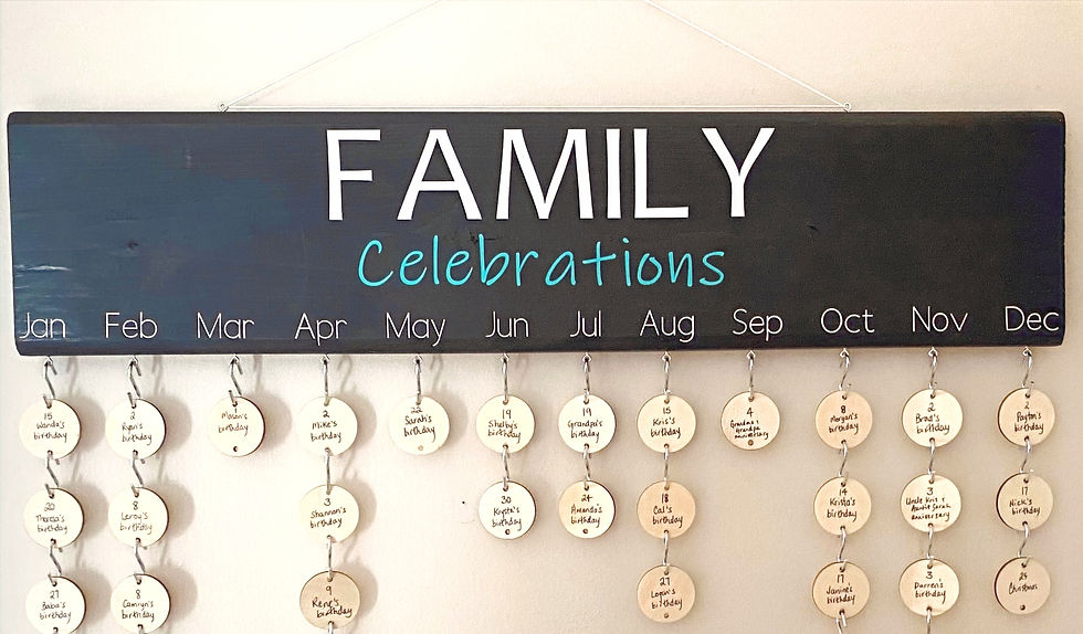 How we keep track of family birthday, anniversaries and other events