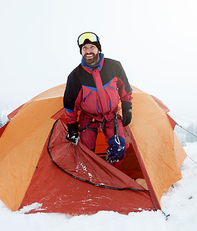 Snow Trekker in Tent