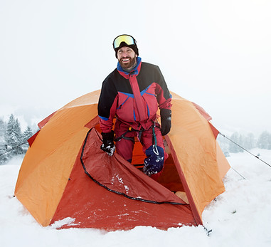Snow Trekker in Tent