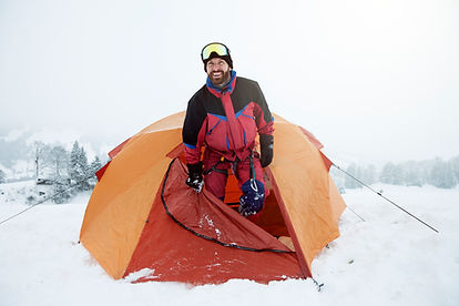 Snow Trekker in Tent