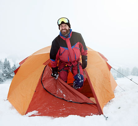 Snow Trekker in Tent