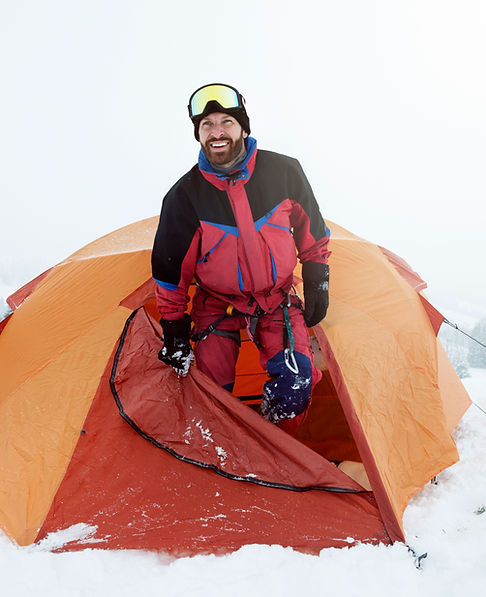 Man Camping Outdoors