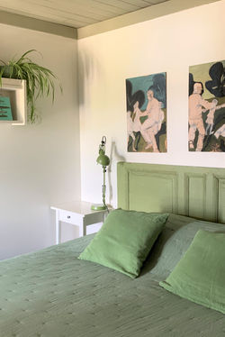 Chambre verte, lit twin ou 160