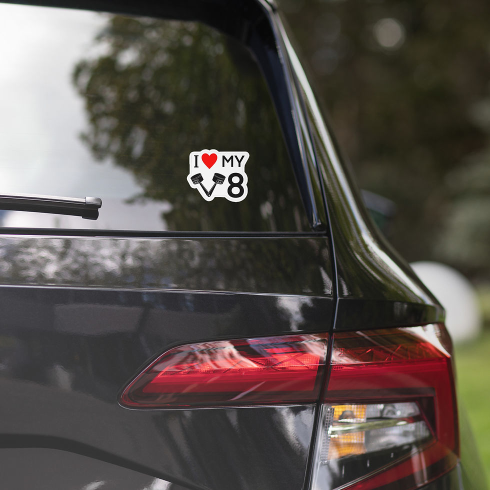 Thumbnail: I Love My V8 Sticker