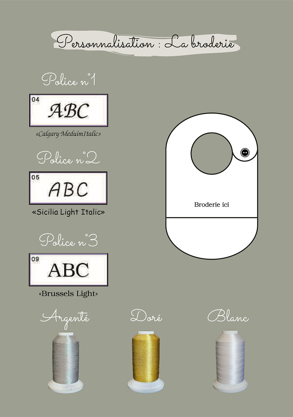Miniature : Auguste le petit bavoir ( lot de 2)