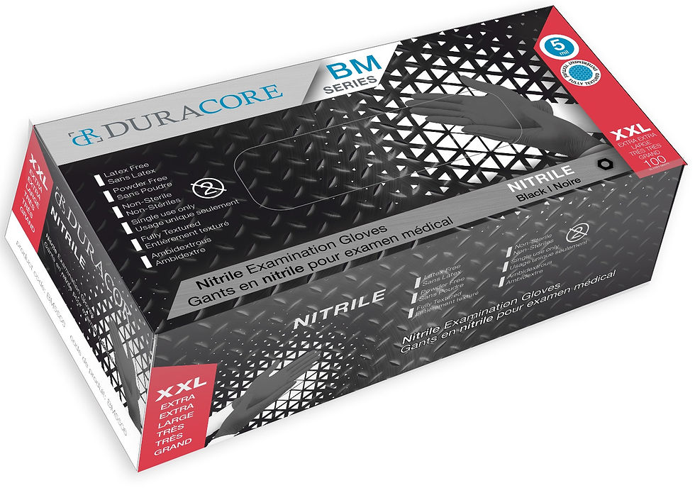 Miniature : Duracore Black Exam. Nitrile 5Mil 100/Box