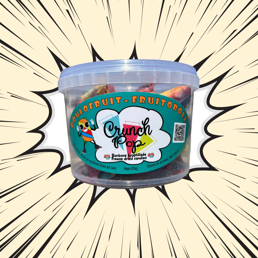 Crunch Pop - Bonbons Lyophylisés Roulofruit / Freeze Dry Fruit Roll 55g