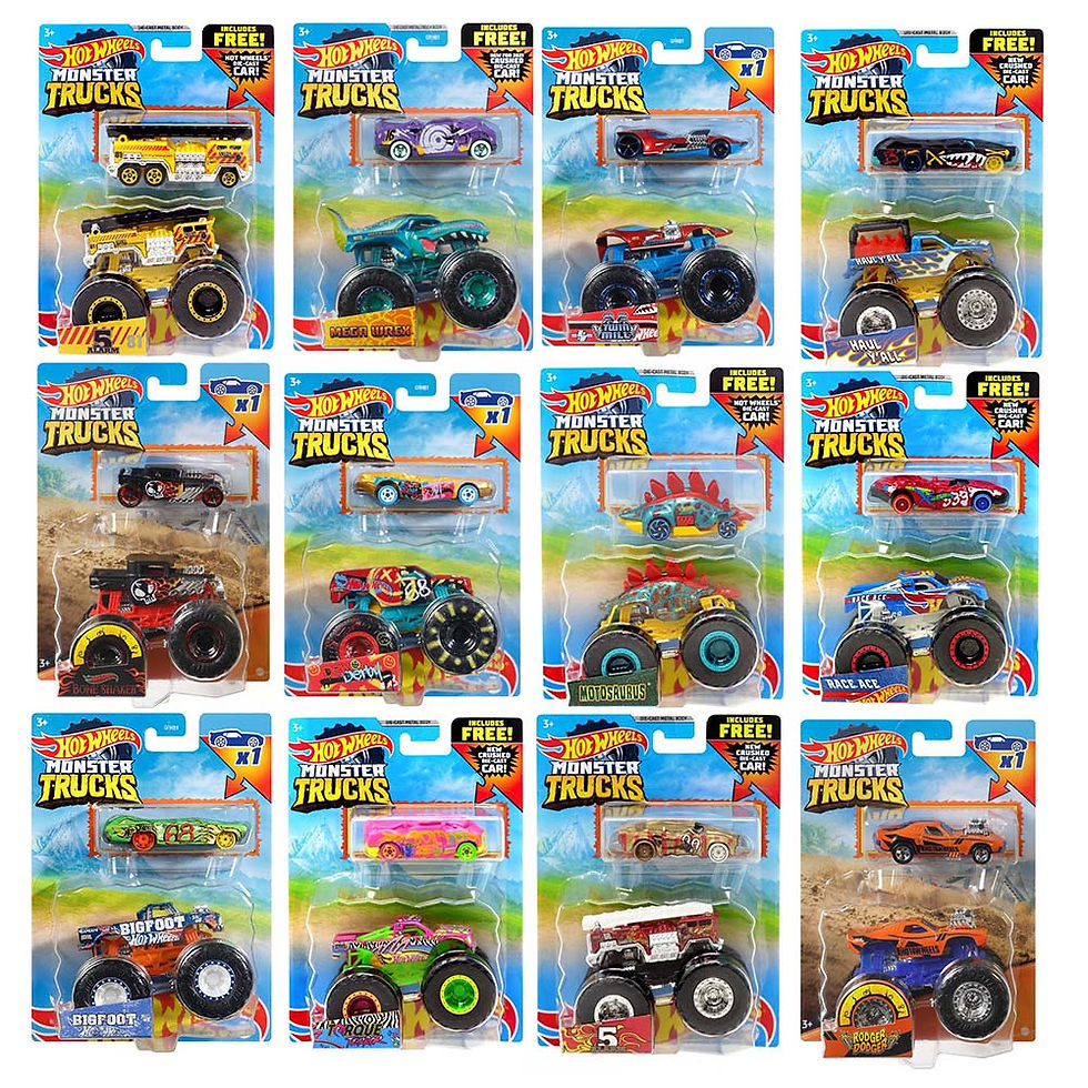 Hot Wheels - Monster Trucks with bonus assorted