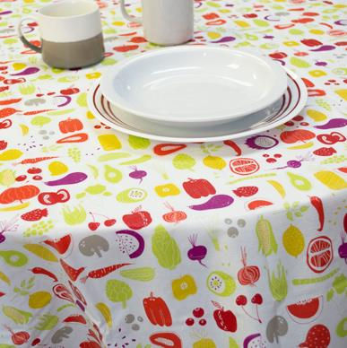 *Tablecloth Peva - Flannel back Fruits - Round 60"