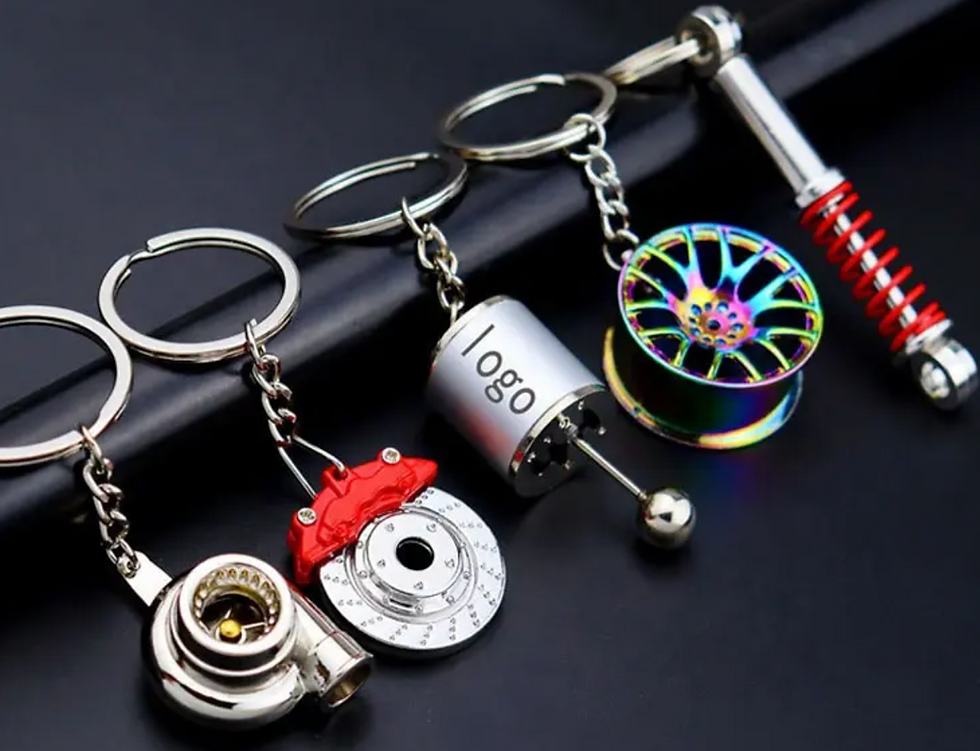 Car Parts Keychains w/Display