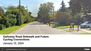 Galloway Road Sidewalk and Future Cycling Connections