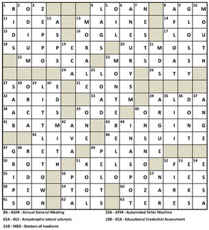 Winter 2024 Crossword Answers