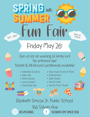 Elizabeth Simcoe Jr PS FUN FAIR!