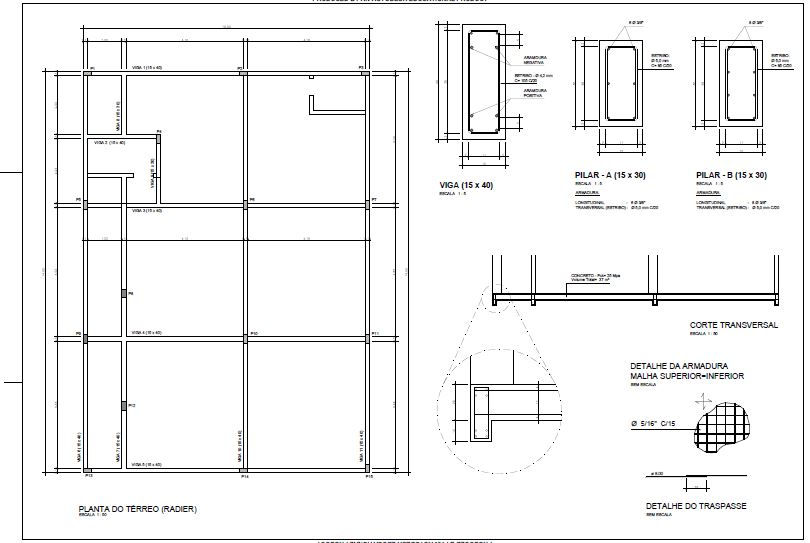 Projeto estrutural térreo