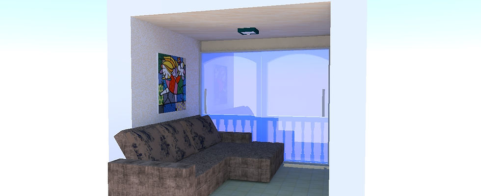Maquete 3d interior sala