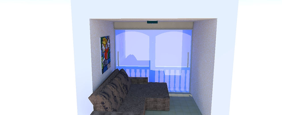 Maquete 3d interior da sala