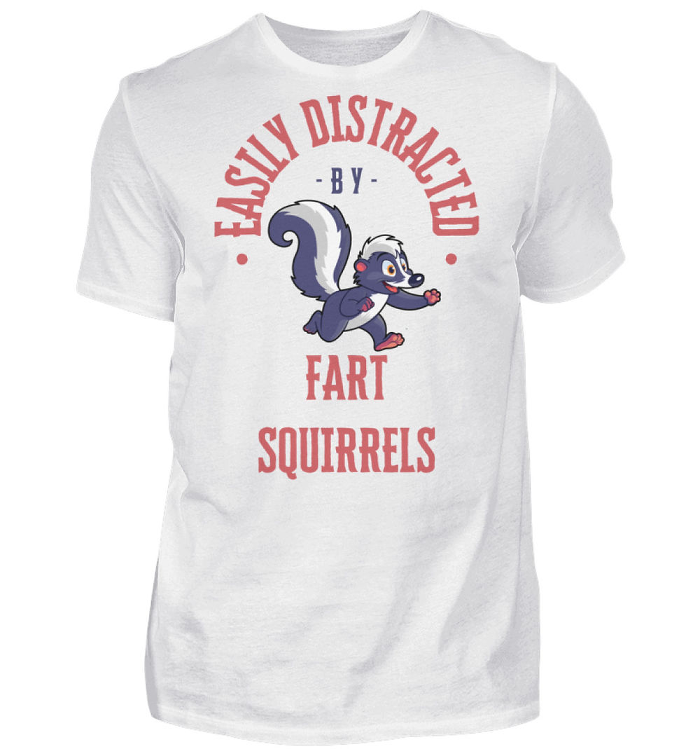 Thumbnail: Easily Distracted by Fart Squirrels  - Men's T-shirt