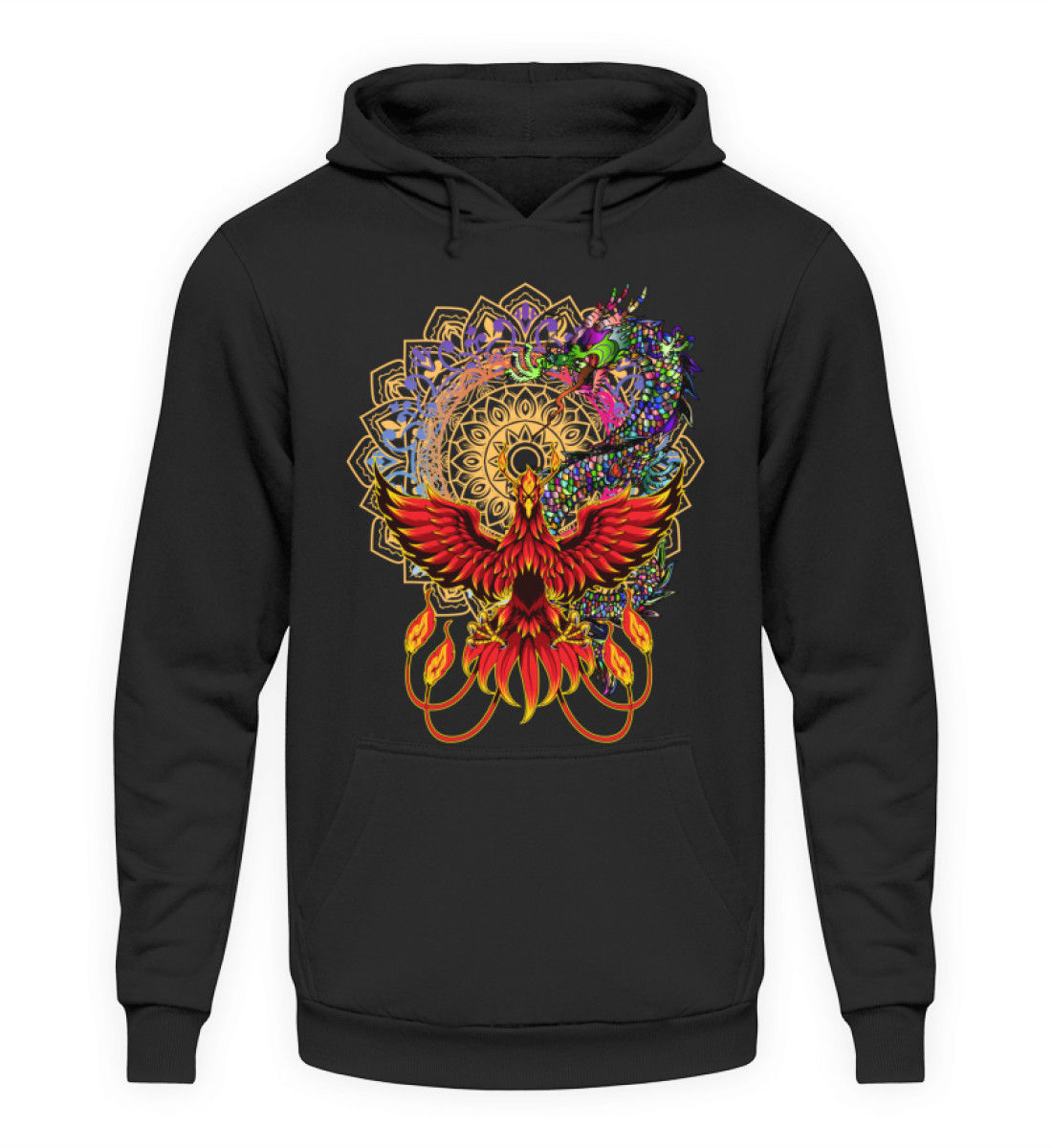 Dragon And The Phoenix - Unisex Hoodie