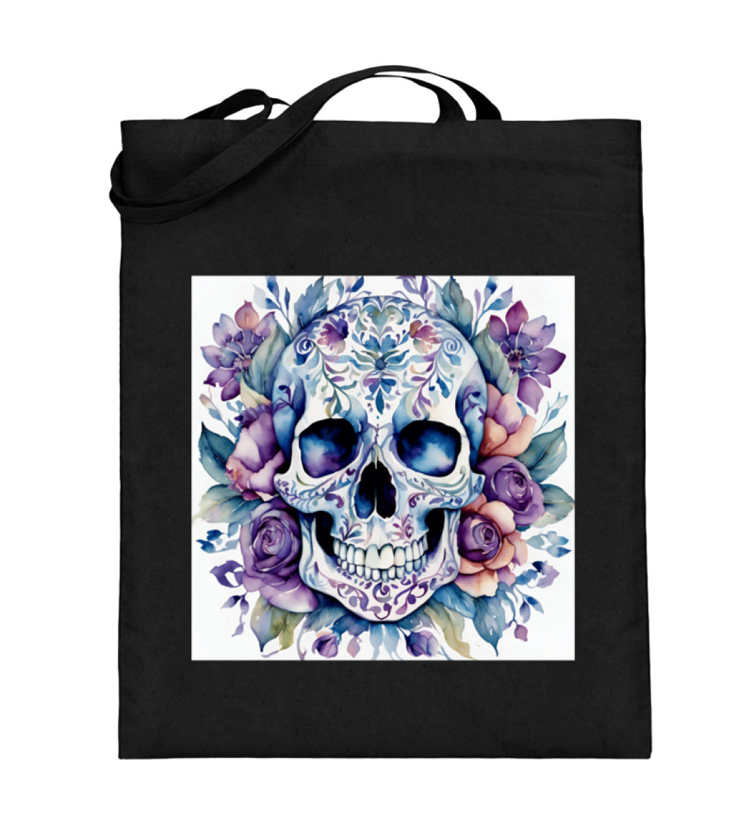 Watercolour skull 13 - Tote bags