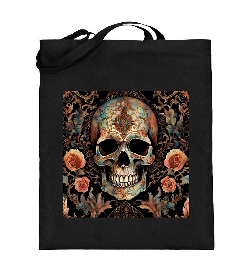 Watercolour skull 23 - Tote bag