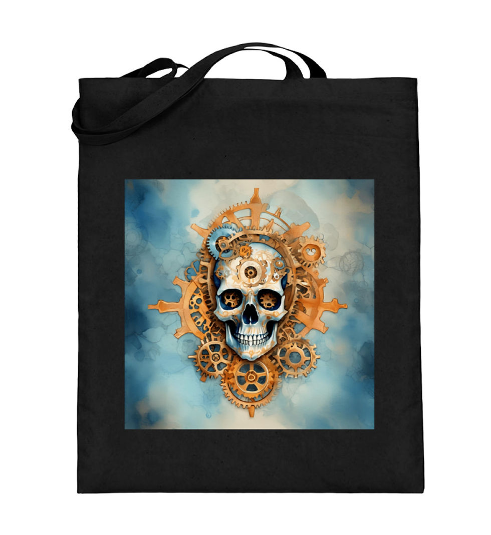 Watercolour skull 14 - Tote bag