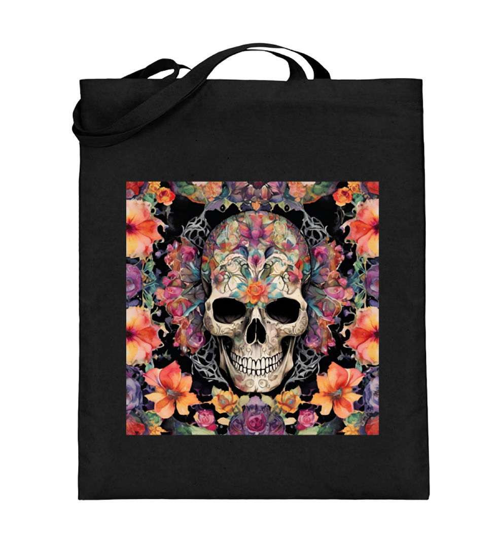 Watercolour skull 21 - Tote bag