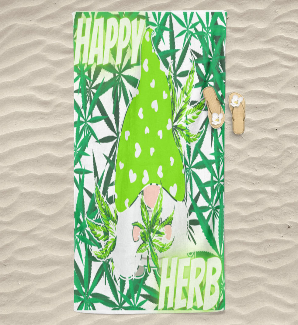 Happy Herb - High quality beach towel