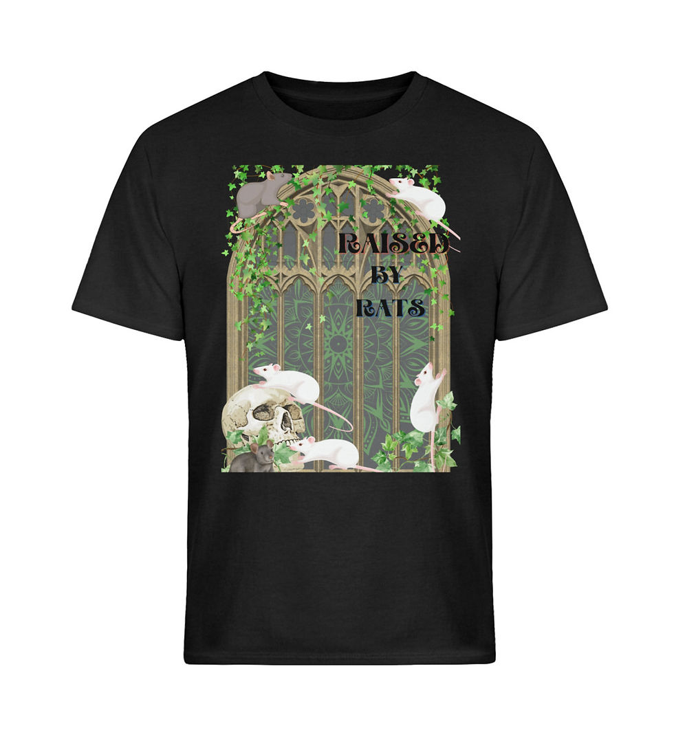 Thumbnail: Unisex Raised By Rats T-shirt in black