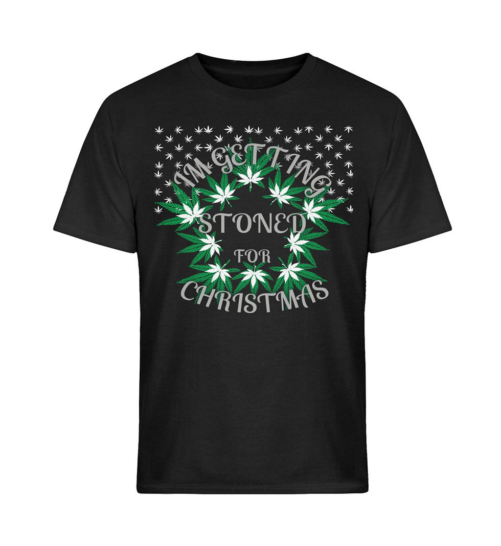 Im getting stoned for Christmas T-shirt in black